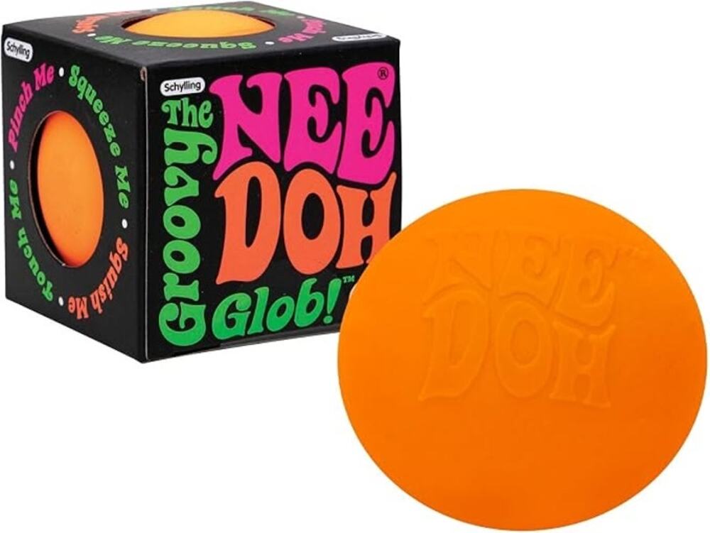 Needoh The Groovy Glob - ORANGE |  Sensory Squish - NIB!
